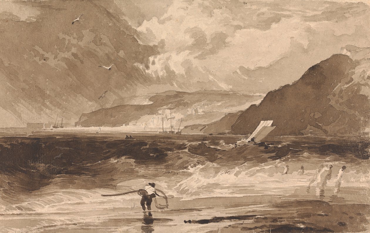 Lyme Regis, Dorsetshire, ein Sturm von Thomas Sully