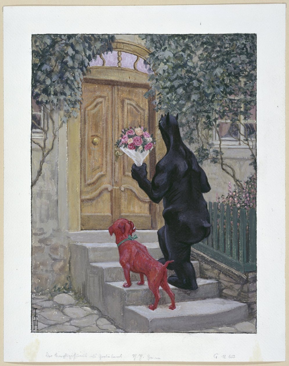 Der Simplicissimus als Gratulant von Thomas Theodor Heine