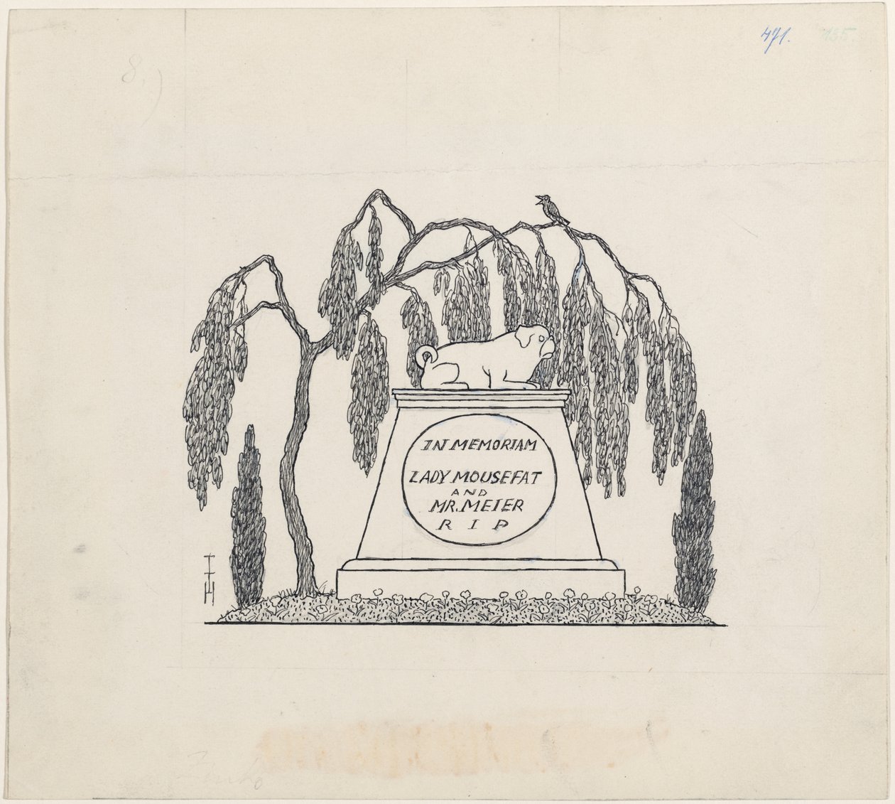 Mopsgrab von Thomas Theodor Heine