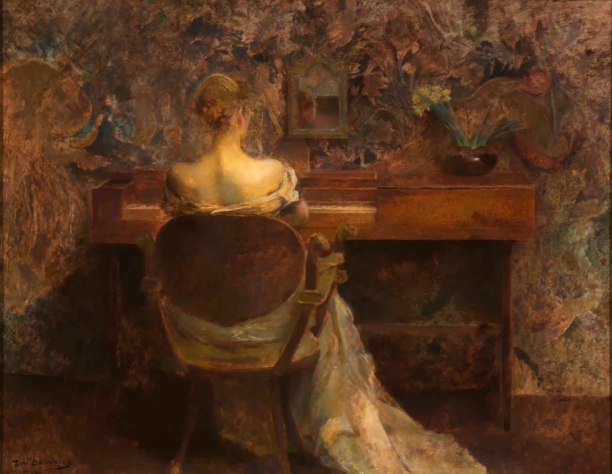 Das Spinett, ca. 1902 von Thomas Wilmer Dewing