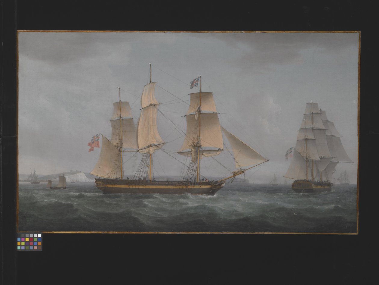 Vor der Küste von Dover von Thomas Whitcombe