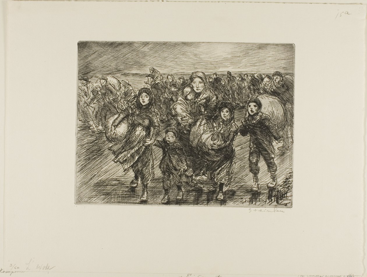 Vor der Invasion von Théophile Alexandre Pierre Steinlen