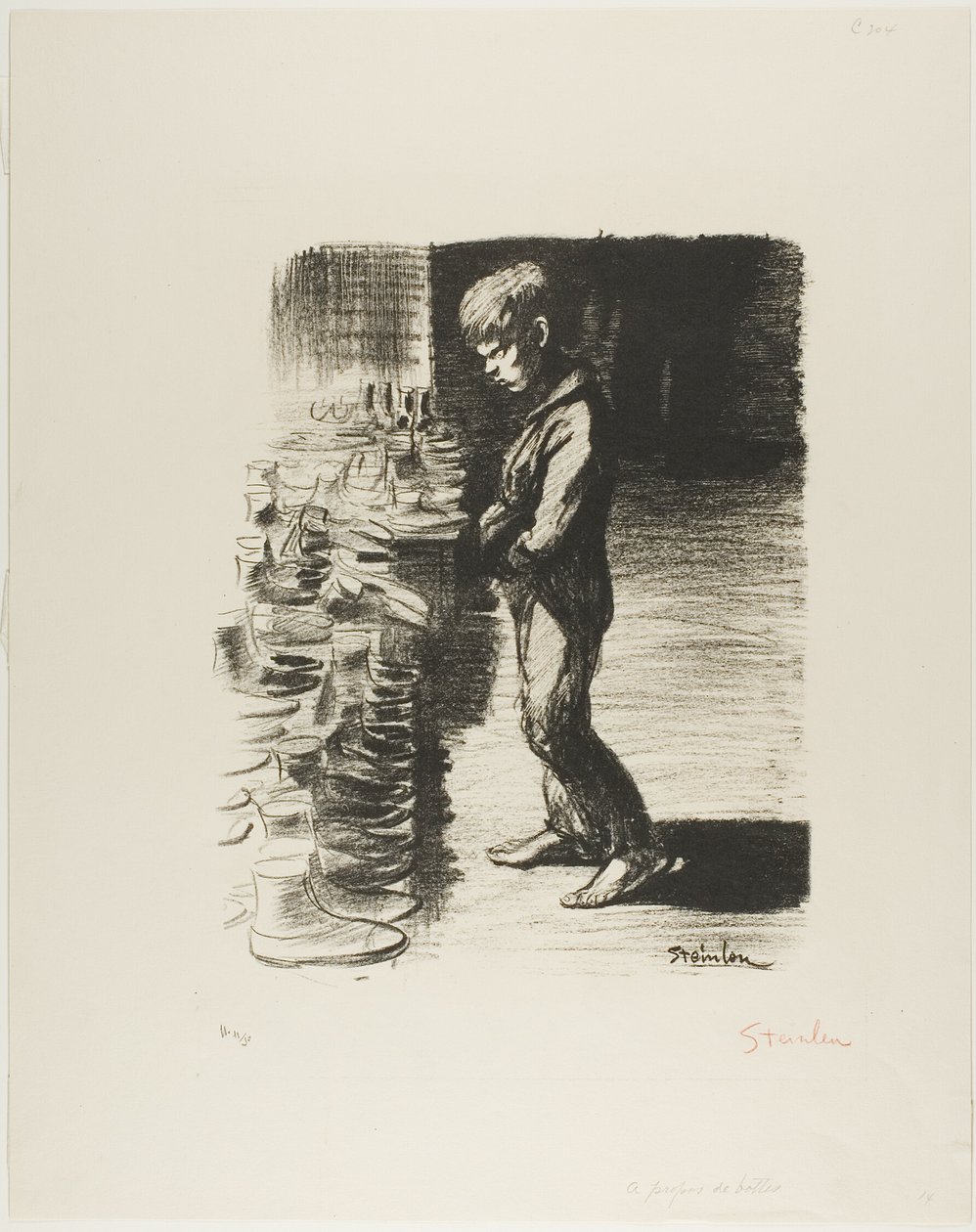 Über das Thema Stiefel von Théophile Alexandre Pierre Steinlen