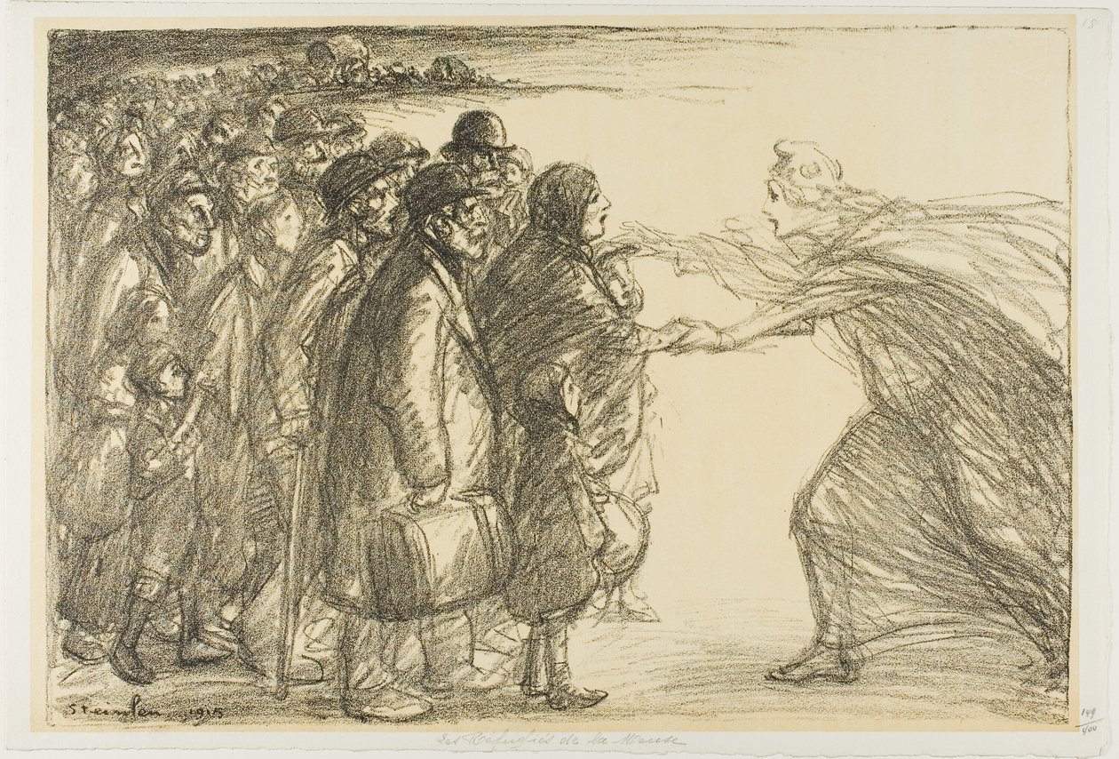 Flüchtlinge von der Maas von Théophile Alexandre Pierre Steinlen