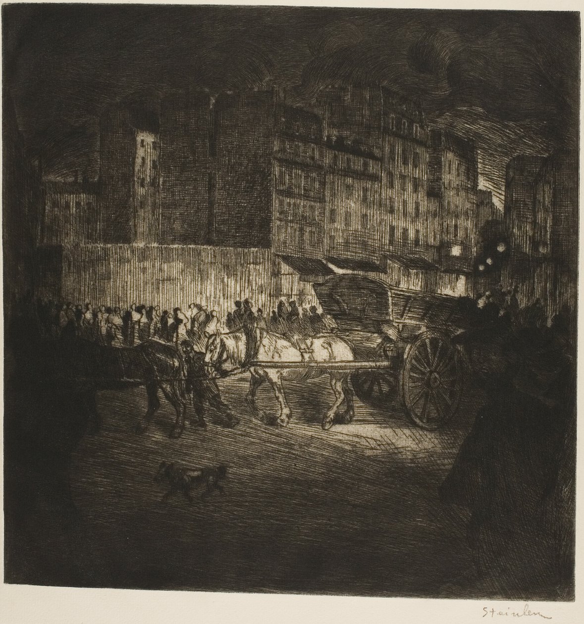 Der Müllwagen von Théophile Alexandre Pierre Steinlen