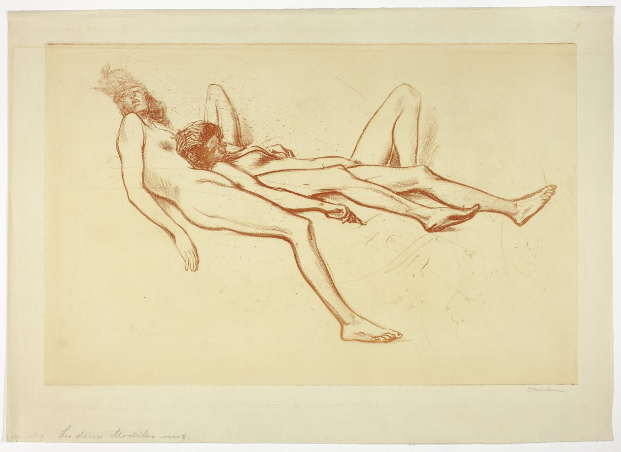 Zwei Aktmodelle von Théophile Alexandre Pierre Steinlen