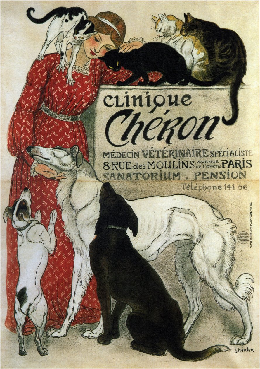 Clinique Chéron, 1905 von Théophile Alexandre Steinlen