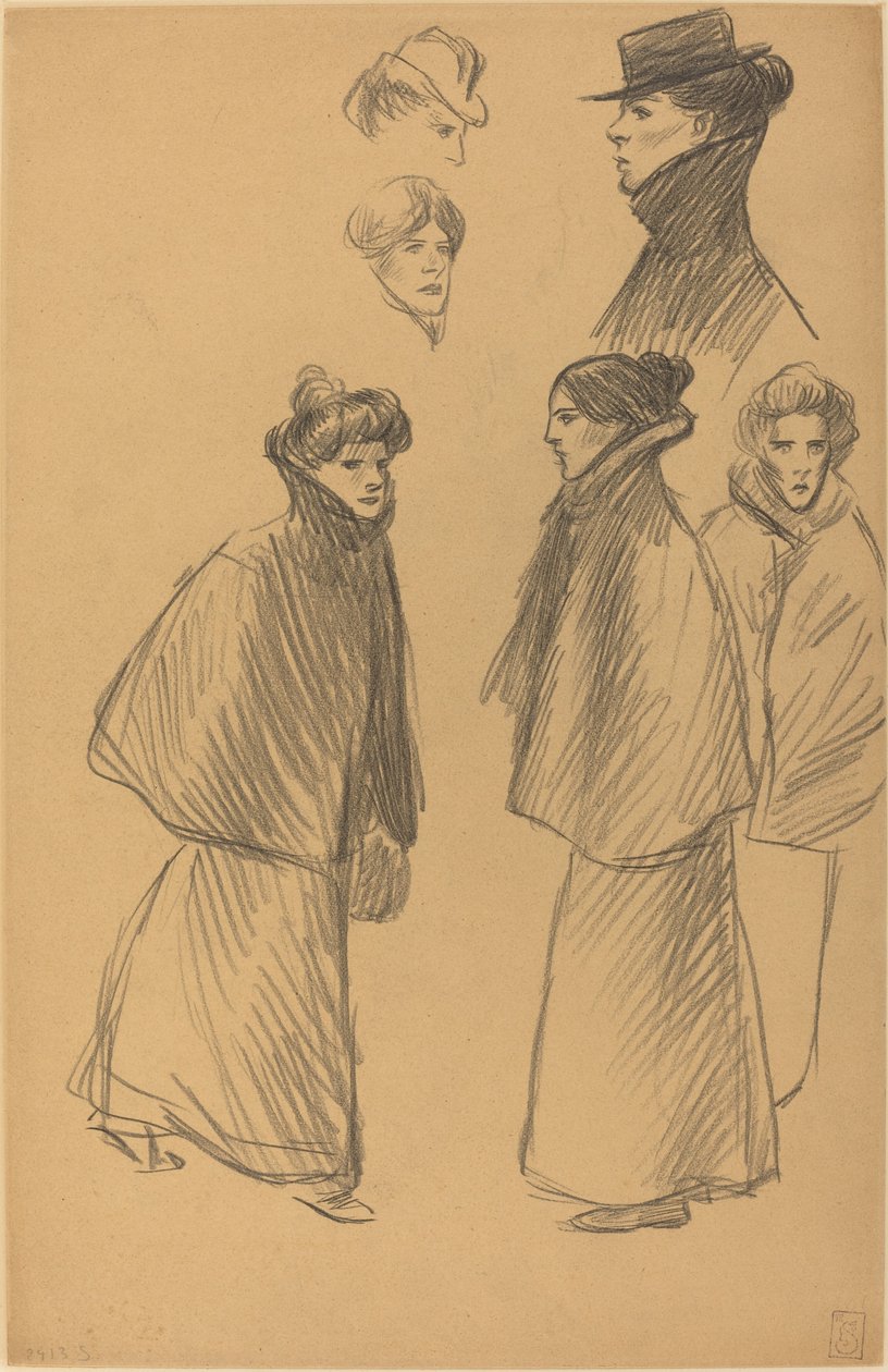 Figurenstudien [recto] von Théophile Alexandre Steinlen