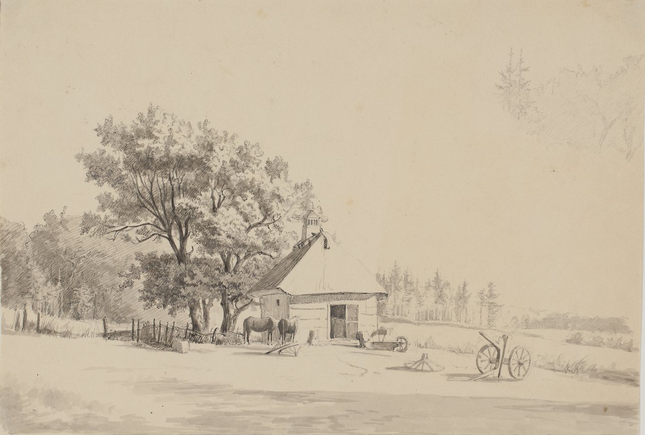 Landschaft mit einer Schmiede von Thorald Brendstrup