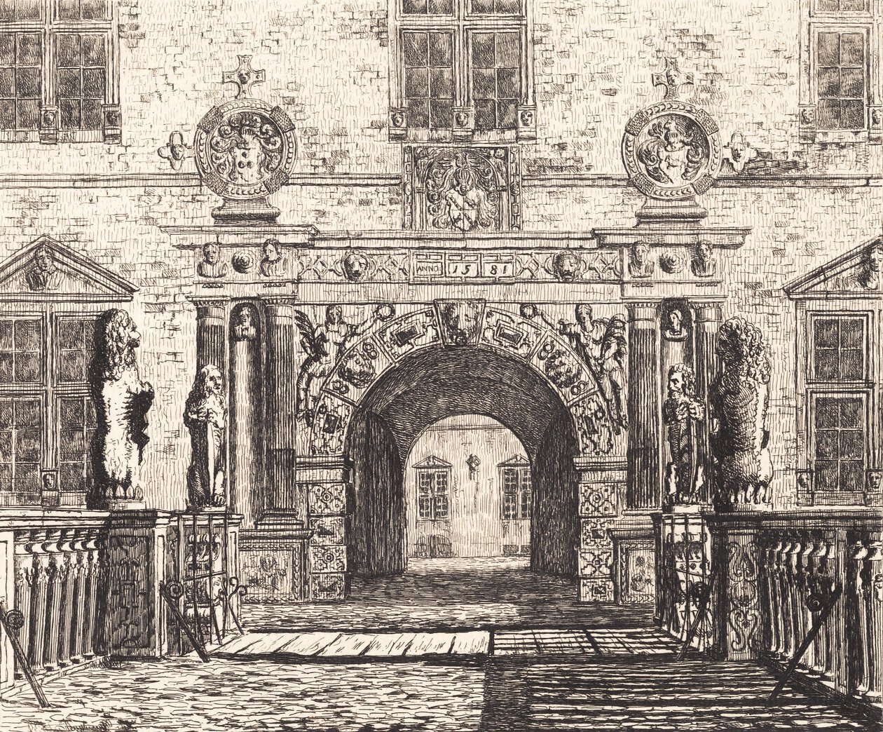 Einfahrtstor in Vallø von Thorald Læssøe