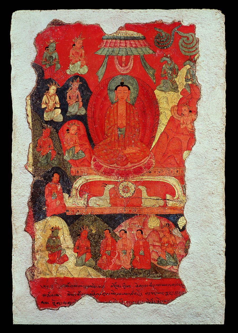 Die erste Predigt Buddhas von Tibetan School
