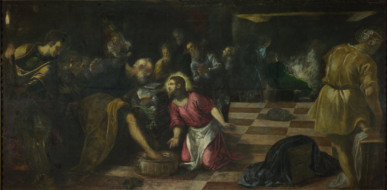Christus wäscht die Füße der Jünger von Tintoretto