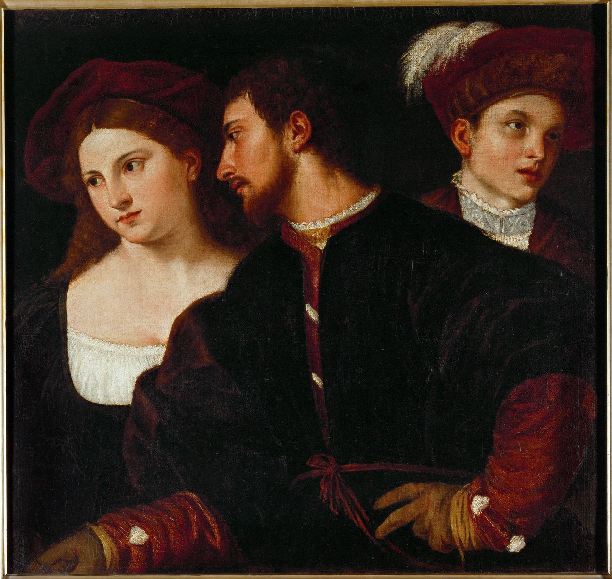 Selbstporträt mit Freunden von Titian (c.1488 1576)