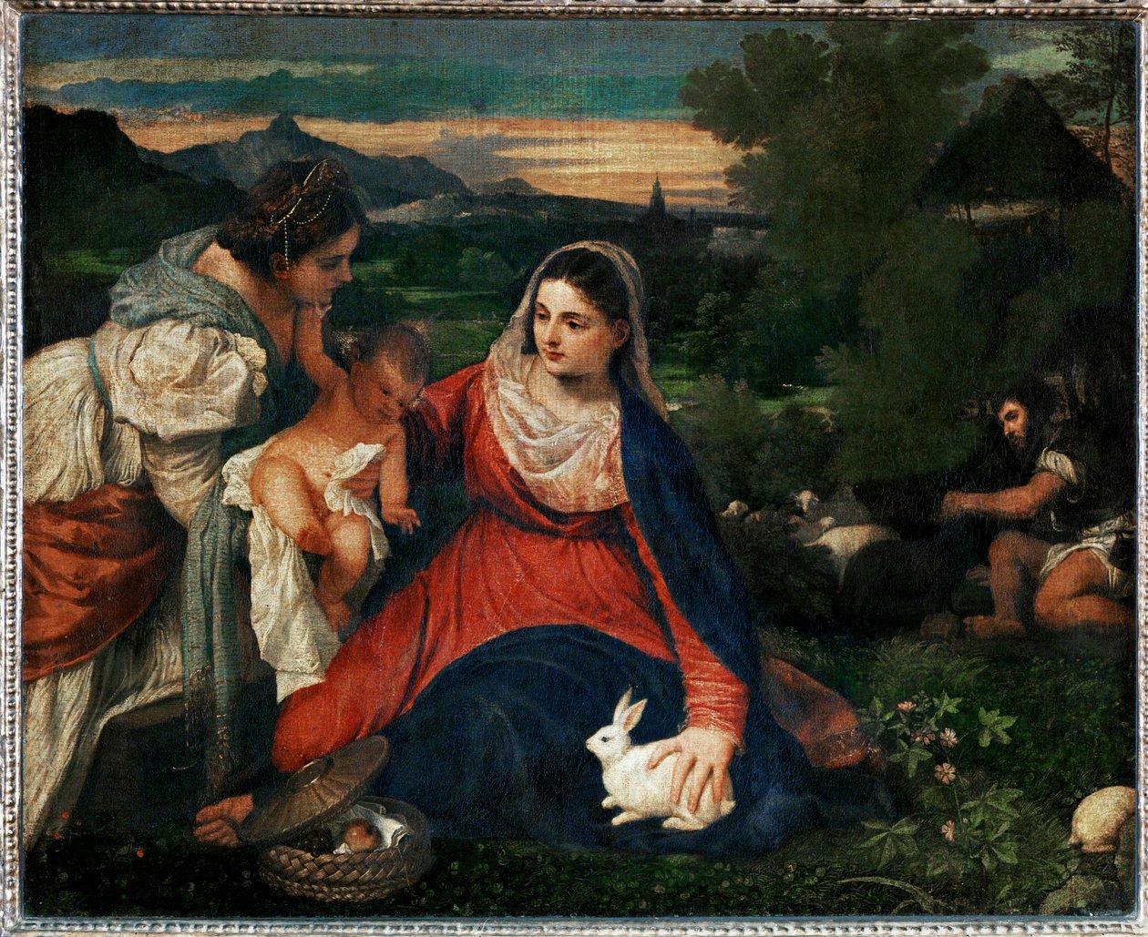 Die Jungfrau mit einem Kaninchen von Titian (c.1488 1576)