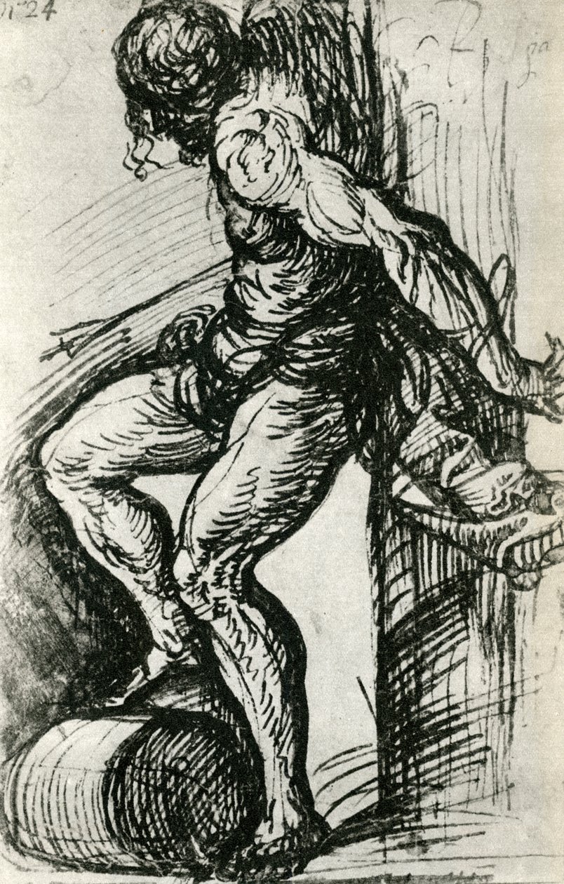 Skizze für den Heiligen Sebastian von Tiziano Vecelli