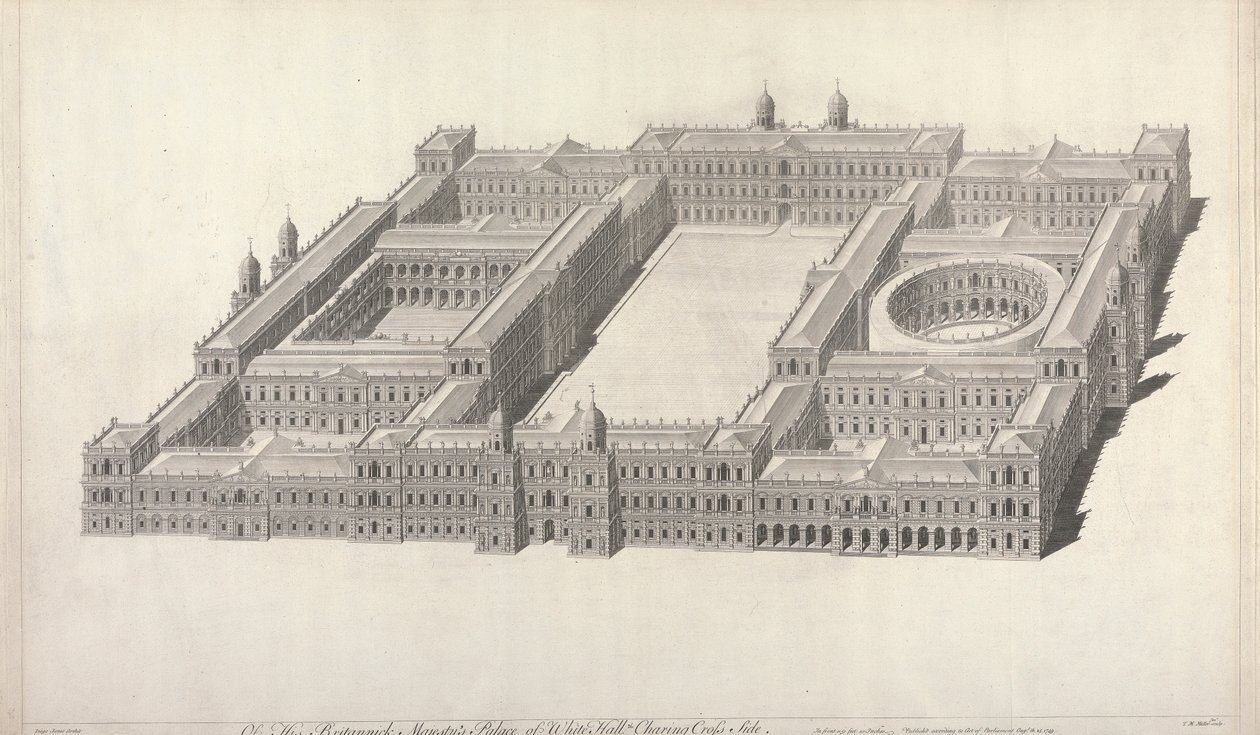 Palast von Whitehall. Die Charing Cross Seite. von Tobias Müller