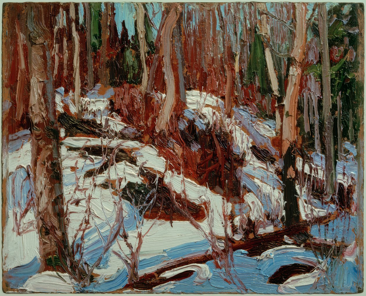 Wintertauwetter im Wald von Tom Thomson