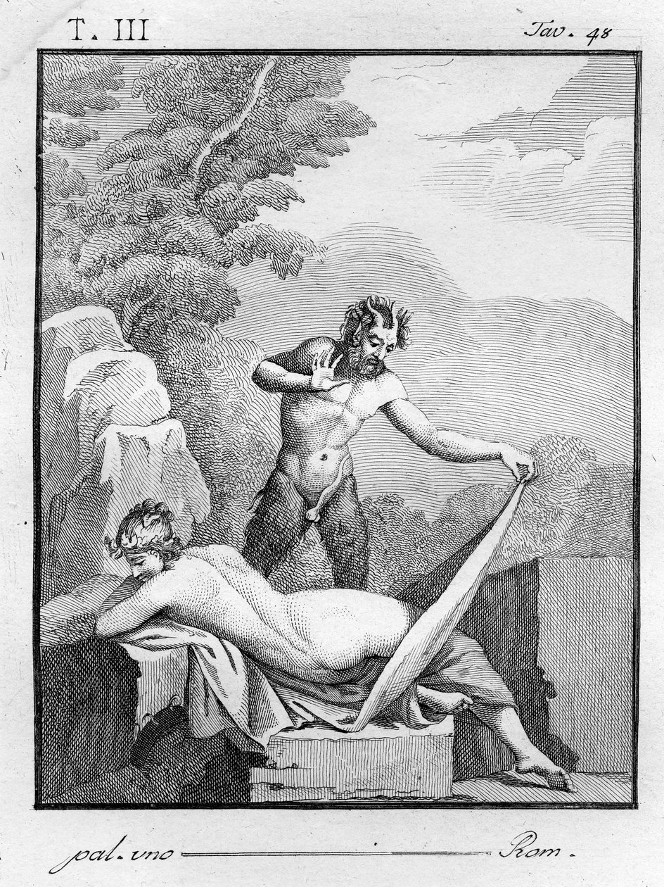 Satyr entkleidet eine Nymphe, 1804 von Tommaso Piroli