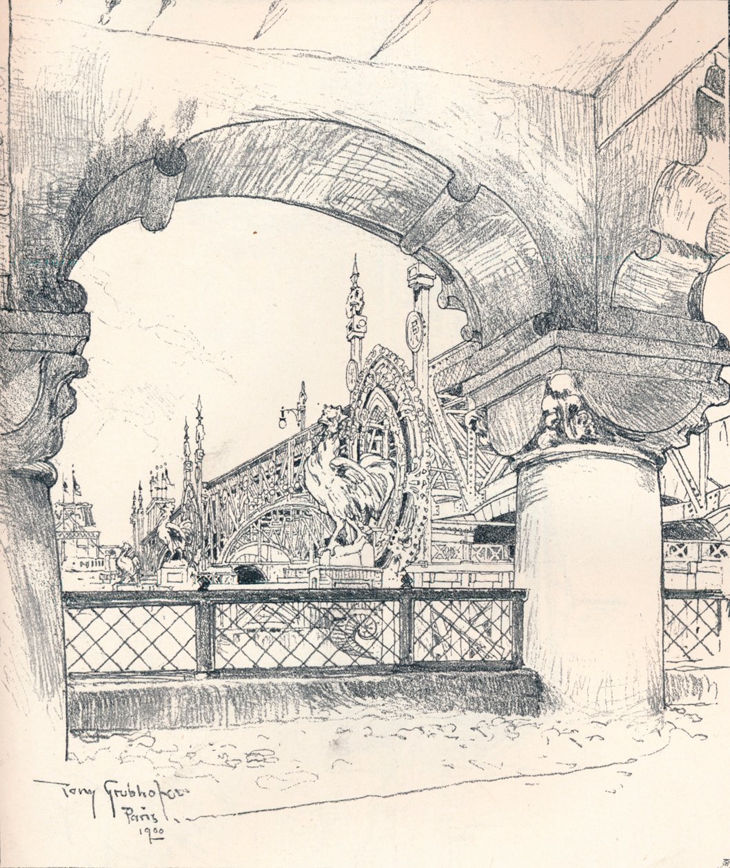 Kolonnade in der Nähe der Pont des Invalides, ca. 1900 von Tony Grubhofer