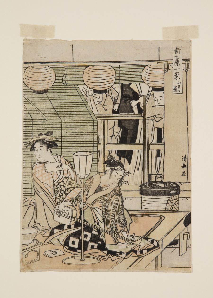 (Farbholzschnitt) von Torii Kiyonaga