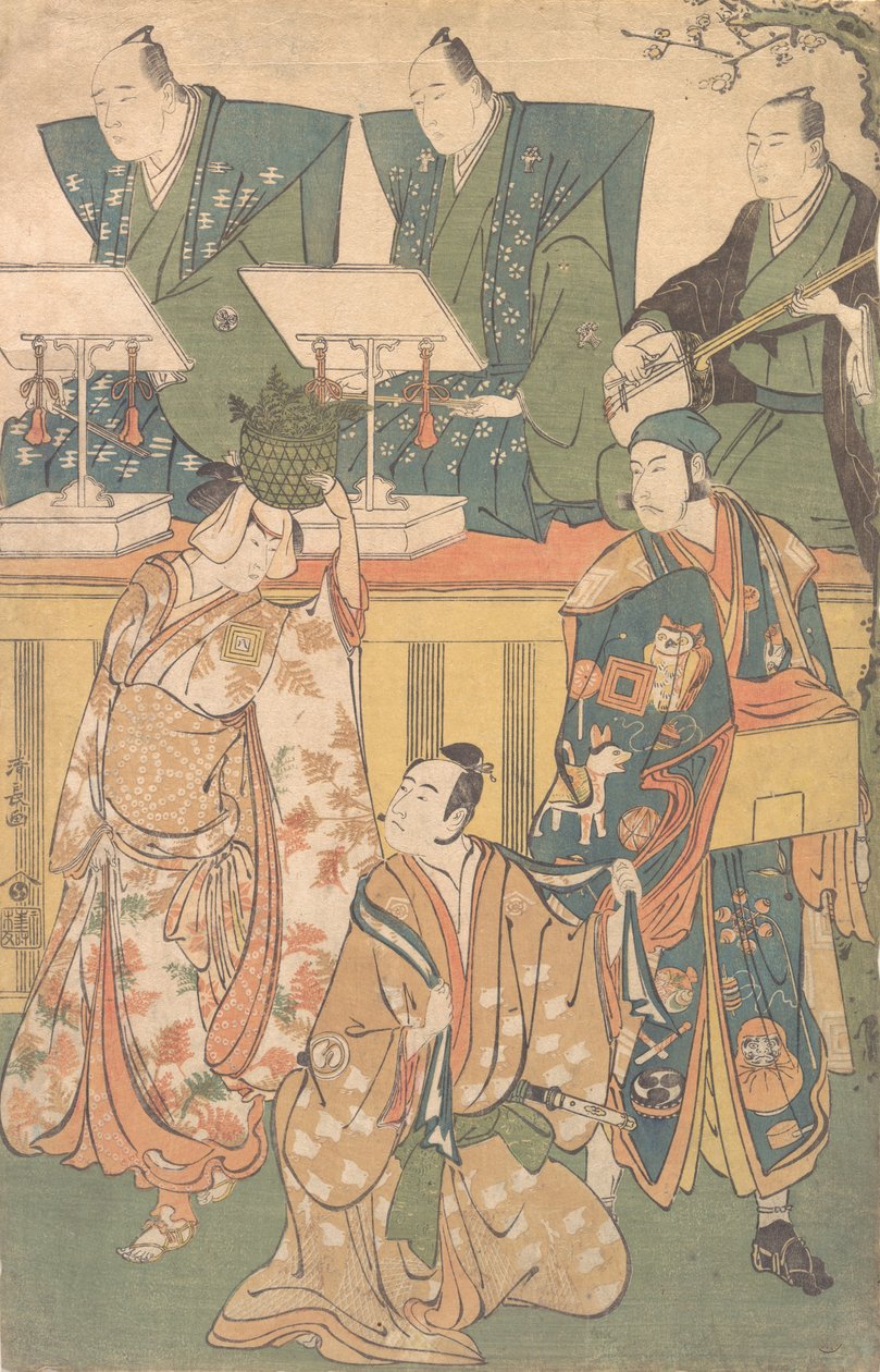 Szene aus einem Drama, ca. 1788 von Torii Kiyonaga