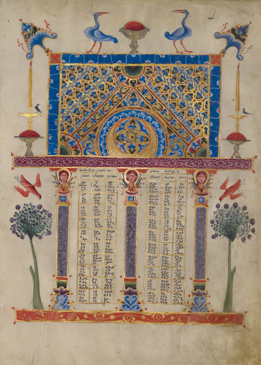 Kanontafel Seite von Toros Roslin