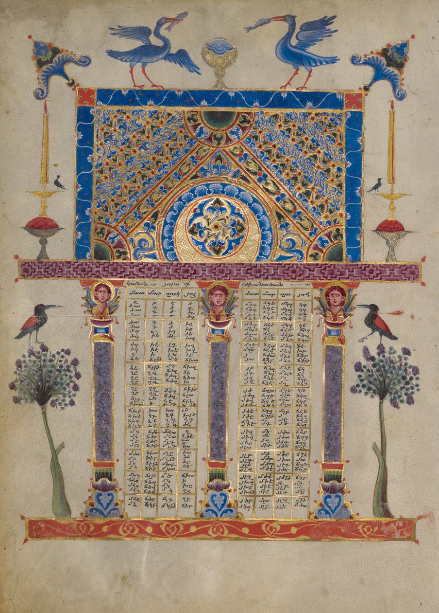 Kanontafel Seite von Toros Roslin