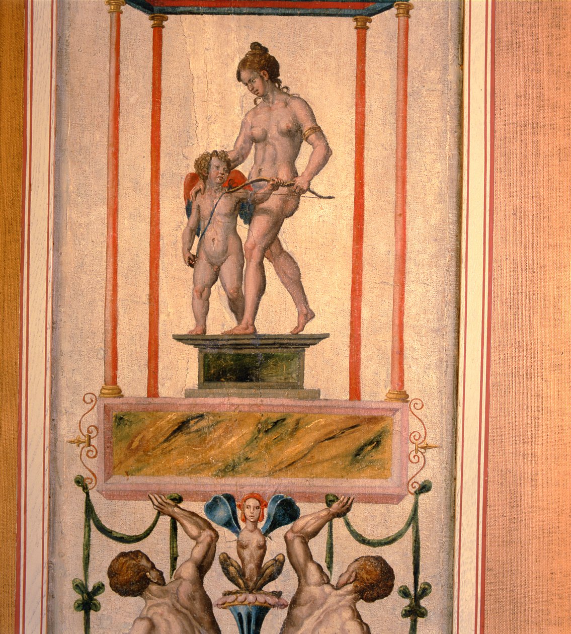 Arabeskenpanel, das möglicherweise aus dem Nonsuch Palace stammt, 16. Jahrhundert von Toto