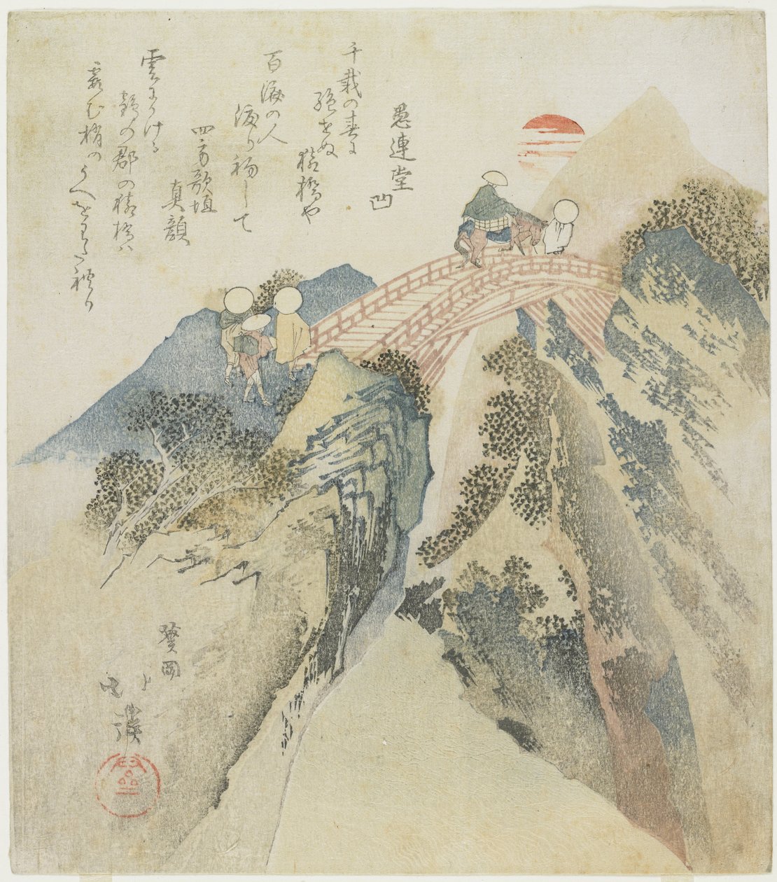 Ansicht der Affenbrücke, 1824 von Toyota Hokkei