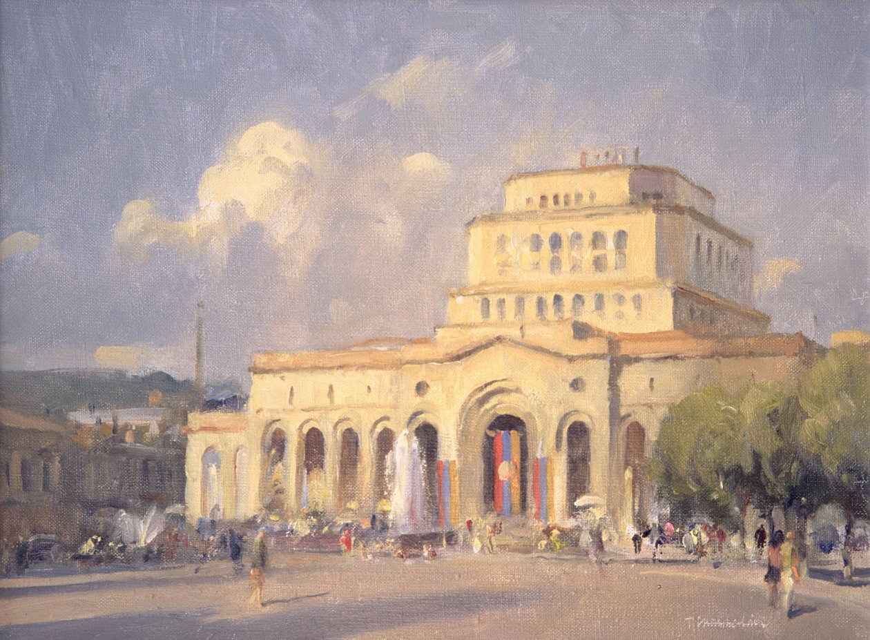 Abend, Republikplatz, Jerewan von Trevor Chamberlain