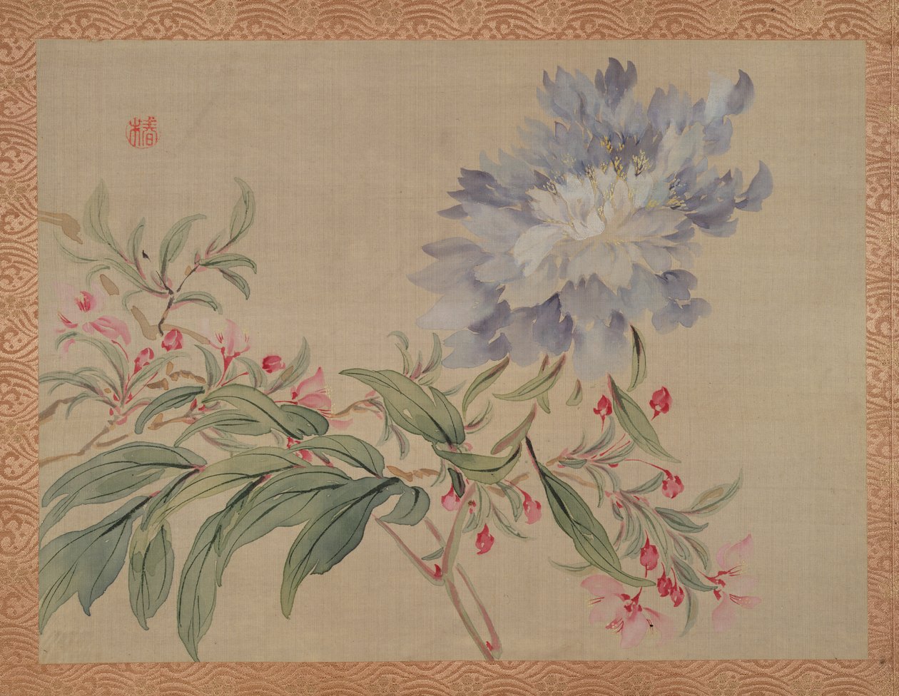Blüte und eine Blume, 1851 von Tsubaki Chinzan