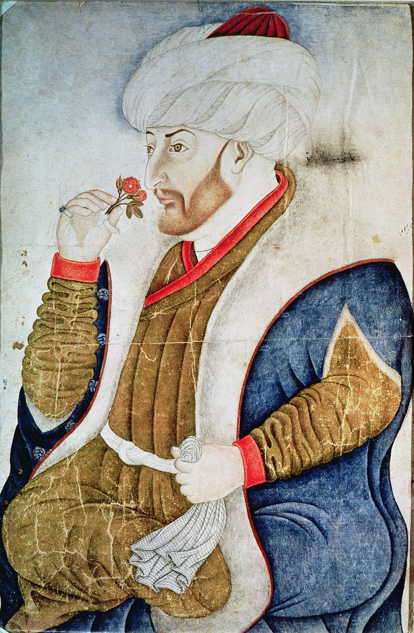 Porträt von Sultan Mehmet II (1432-81) von Turkish School