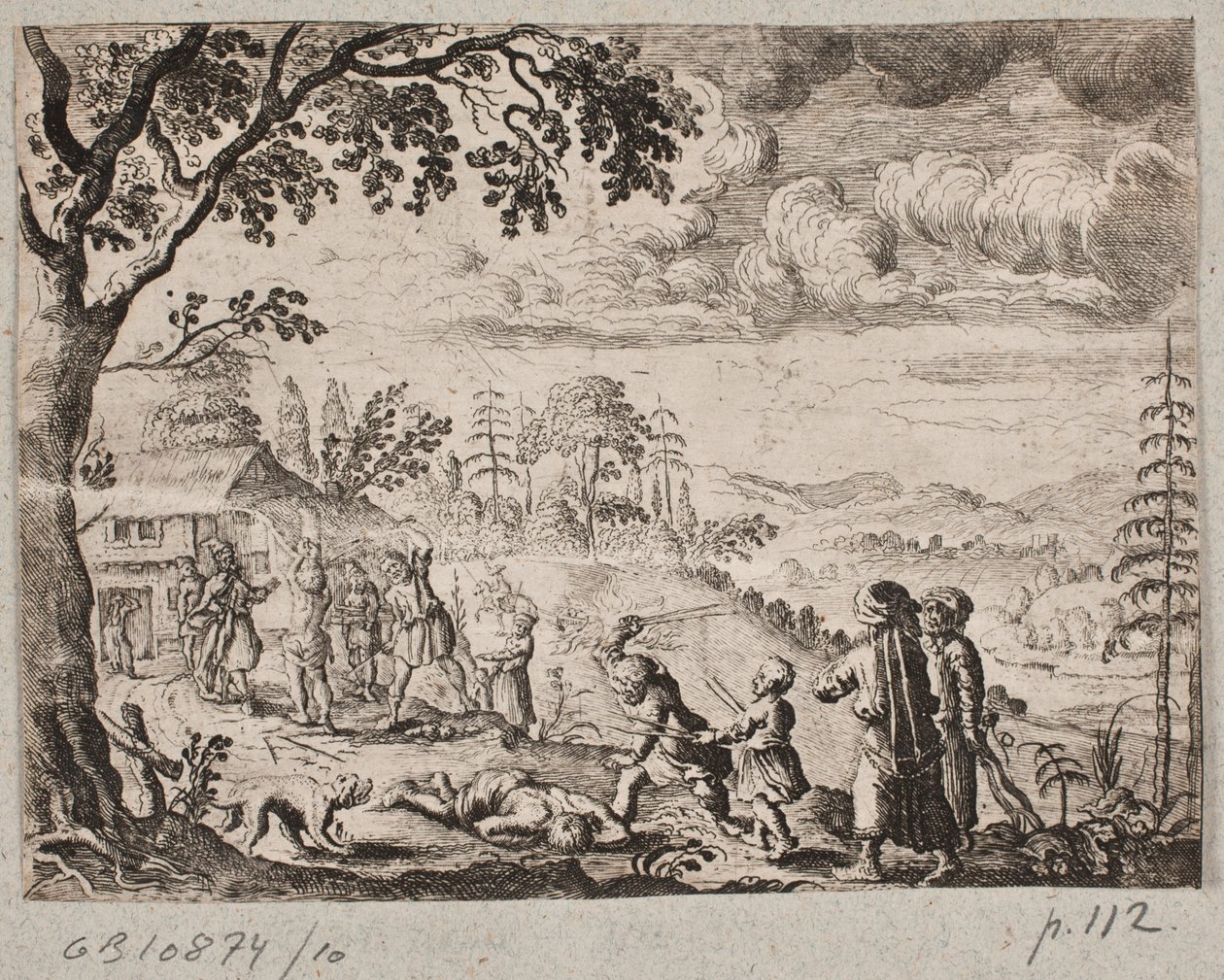 Landschaft mit zwei Männern, die sich erheben von Ubekendt