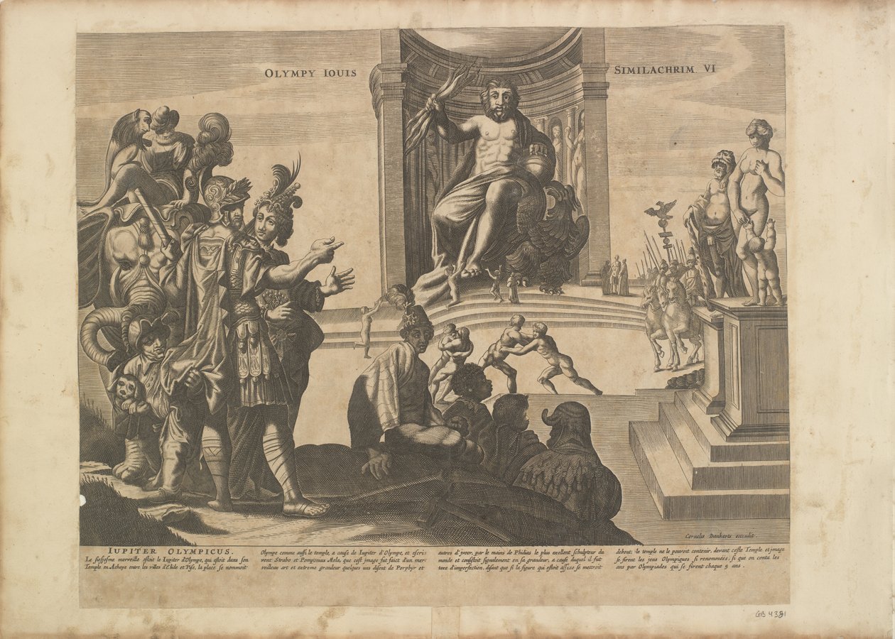 Die Statue des Jupiter in Olympia von Ubekendt