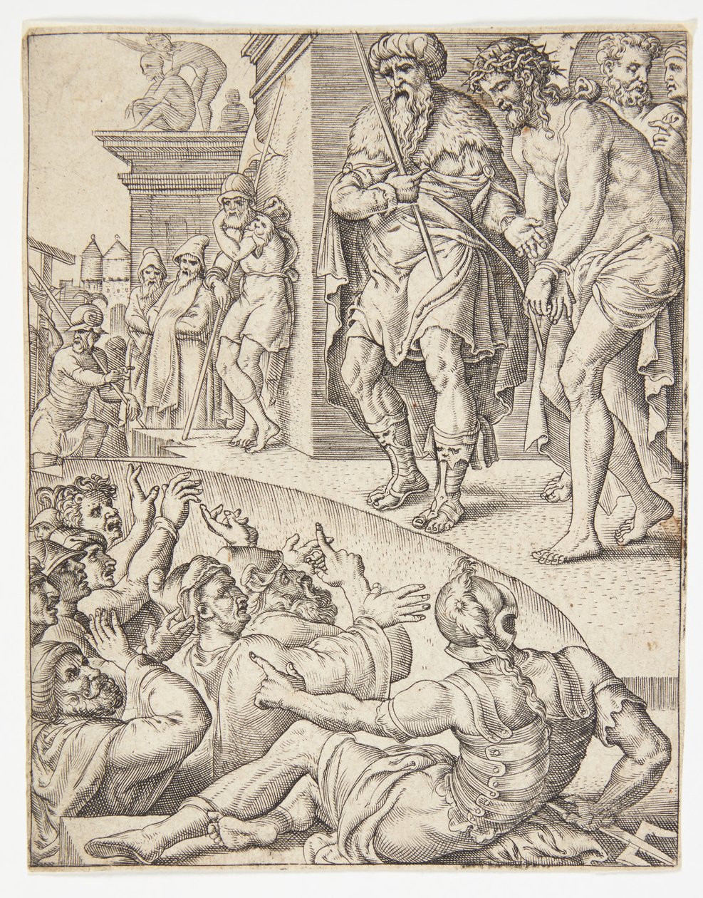 Ecce Homo von Ubekendt efter Dirck Volckertsz. Coornhert efter Maarten van Heemskerck