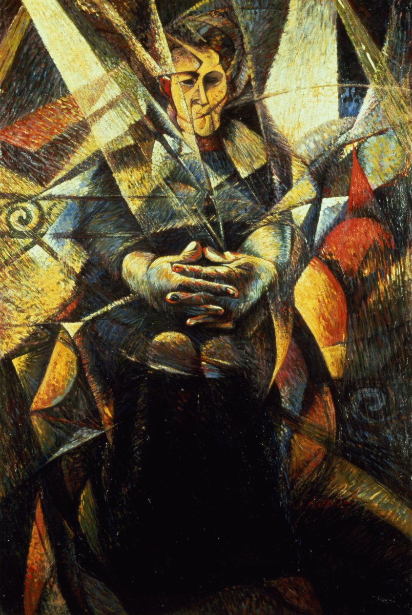 Porträt einer sitzenden Frau von Umberto Boccioni