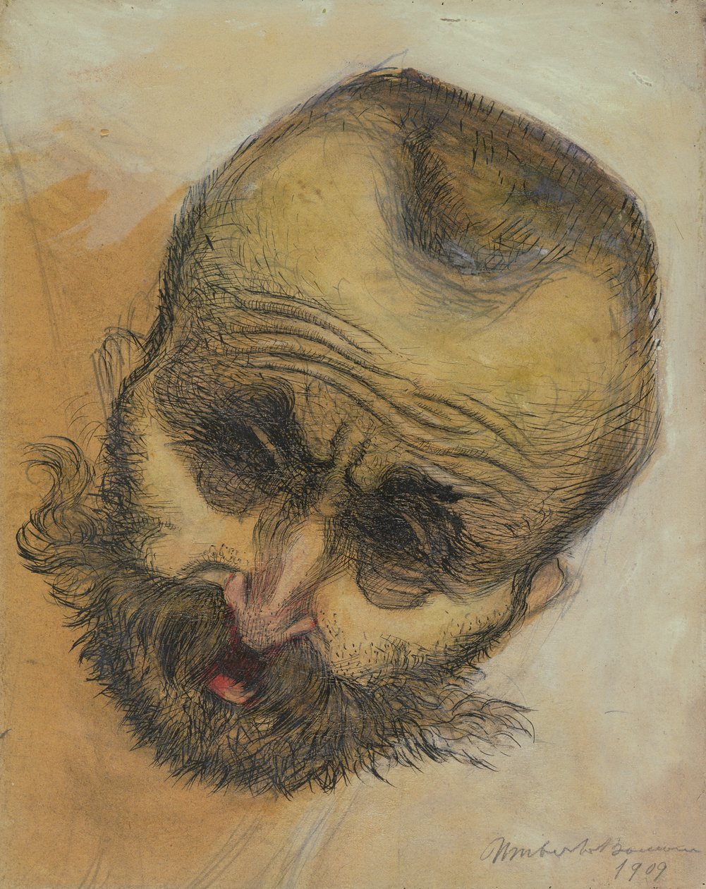 Kopfstudie, 1909 von Umberto Boccioni