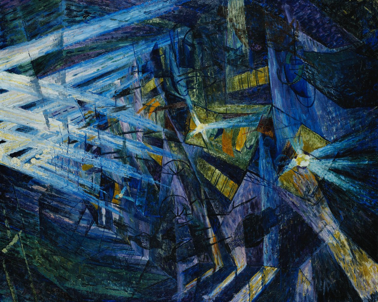 Die Kräfte einer Straße, 1911 von Umberto Boccioni