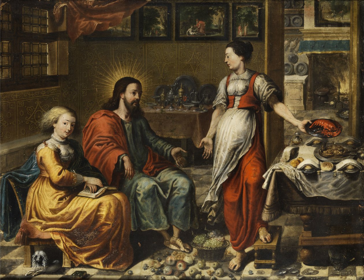 Christus bei Maria und Martha von Unbekannt Unbekannt