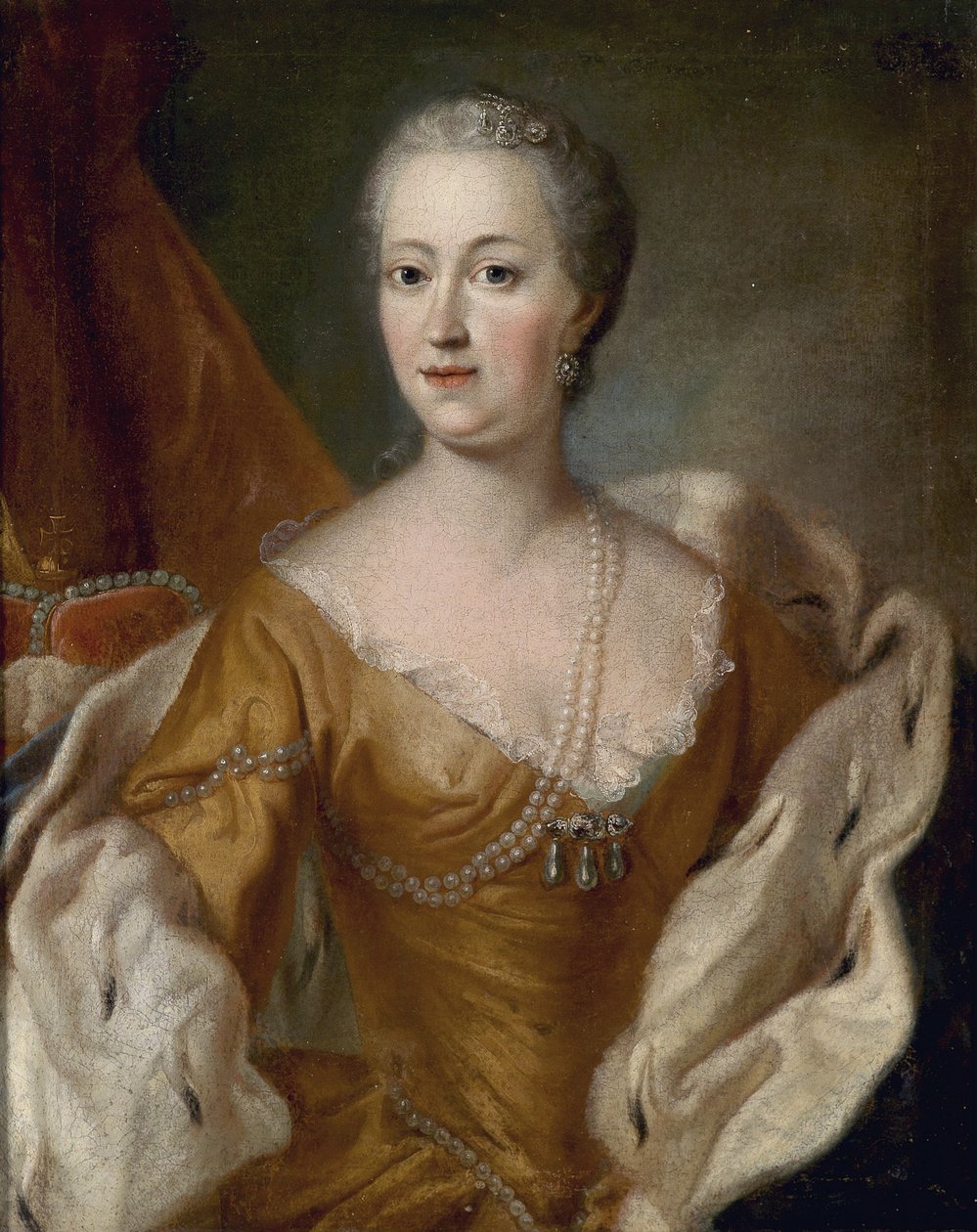 Porträt von Maria Theresia (1717-1780) von Unbekannt Unbekannt