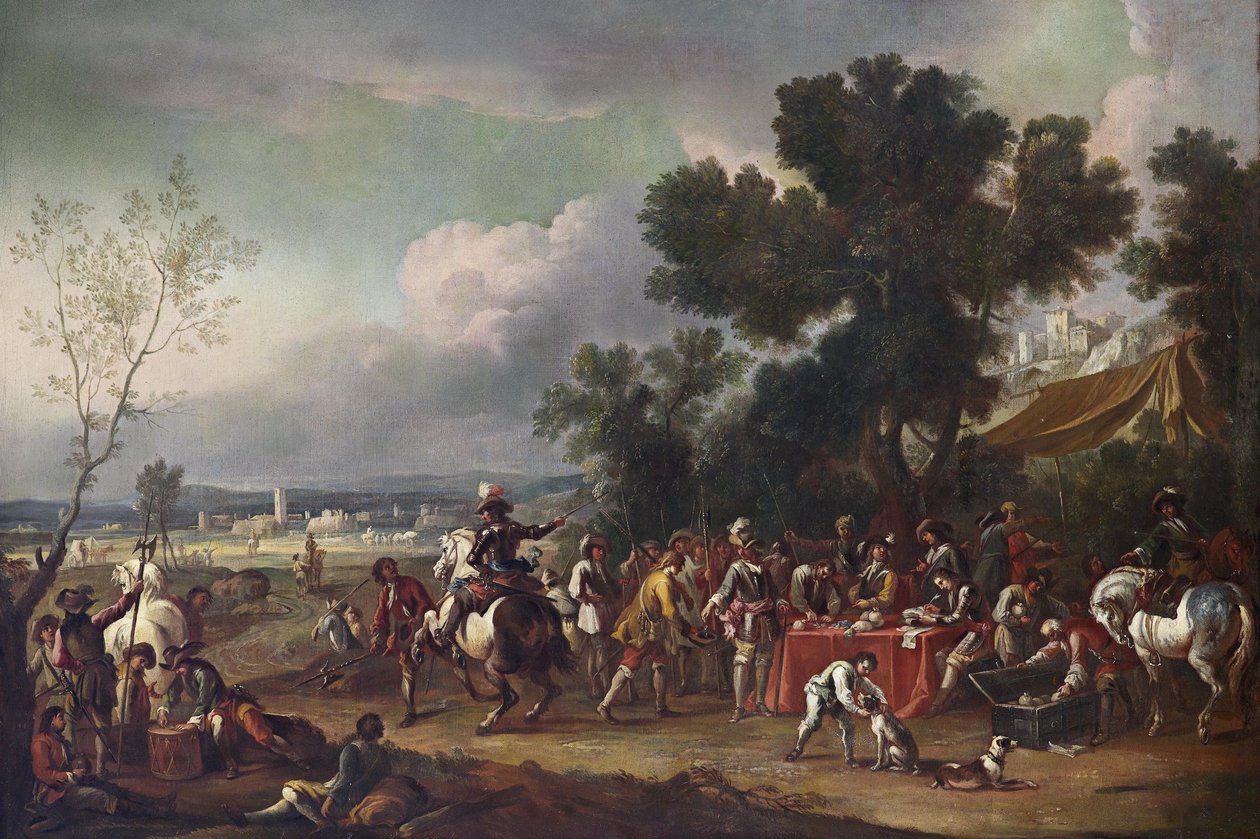 Soldaten in einer Landschaft von Unbekannt Unbekannt