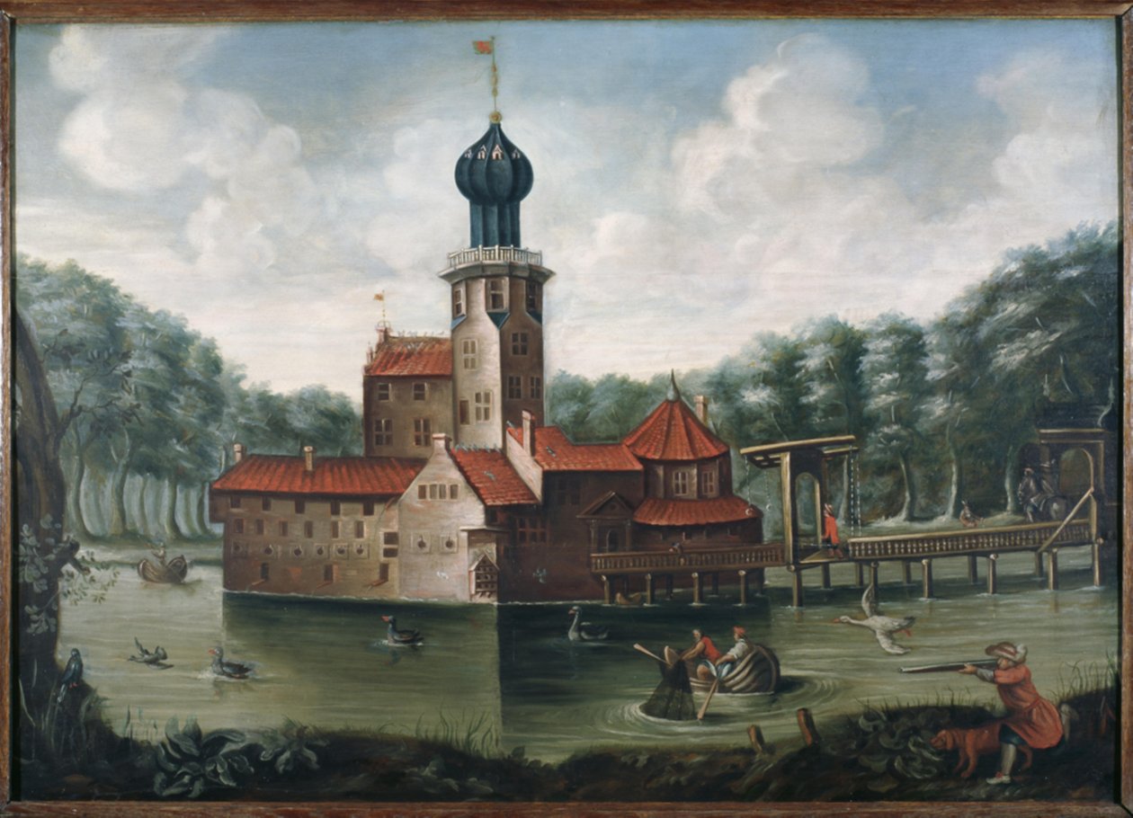 Wahrscheinlich 18. Jahrhundert Gemälde der Burg Ewsum vor 1649 von Unbekannt Unbekannt