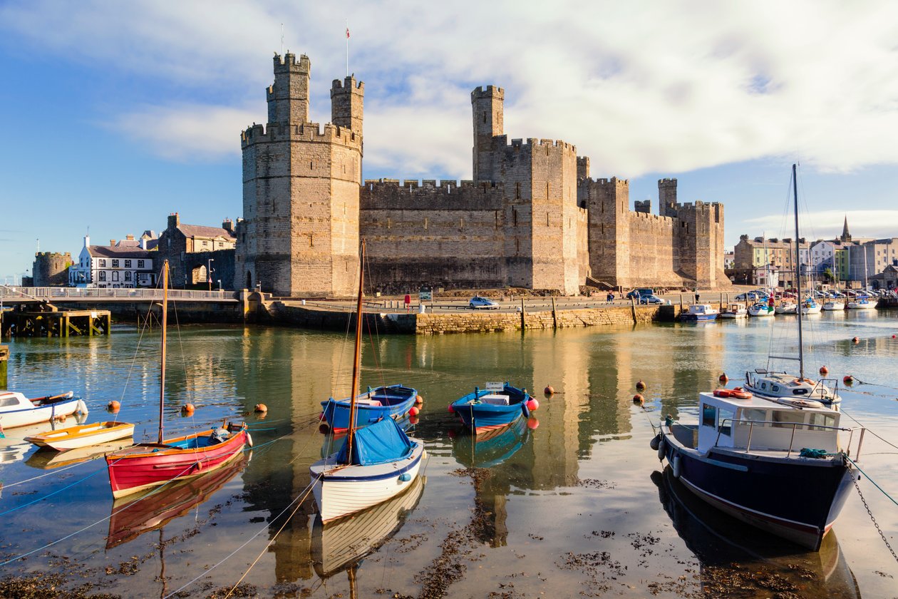 Caernarfon, Wales, UK. Die Burg. von Unbekannt Unbekannt