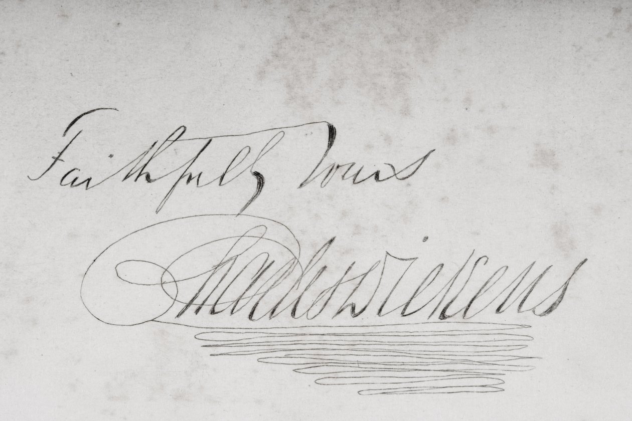 Unterschrift von Charles Dickens (1812-70) 1853 von Unbekannt Unbekannt