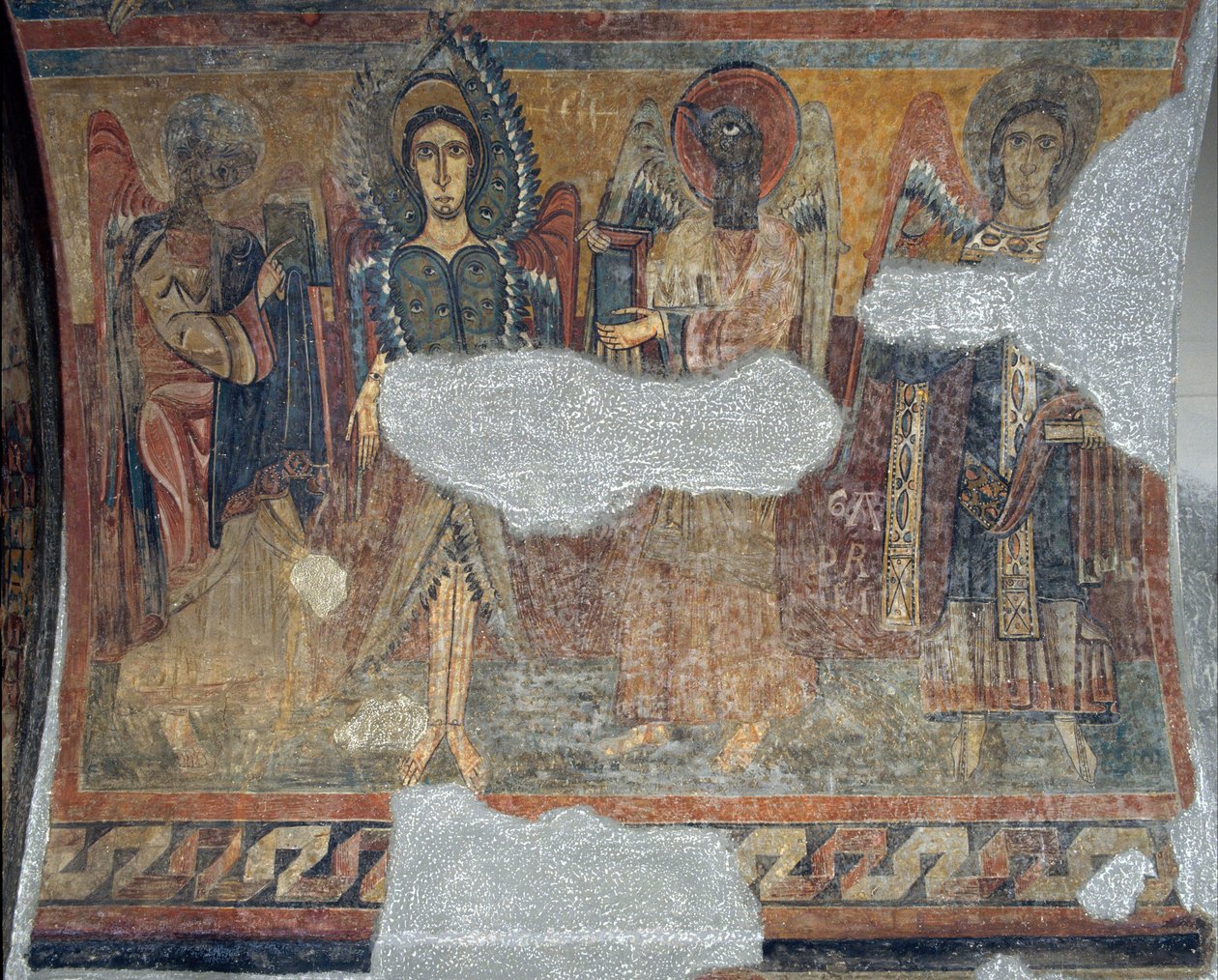 Tetramorph mit Seraph und Erzengel von Santa Maria de Taüll von Unbekannt Unbekannt