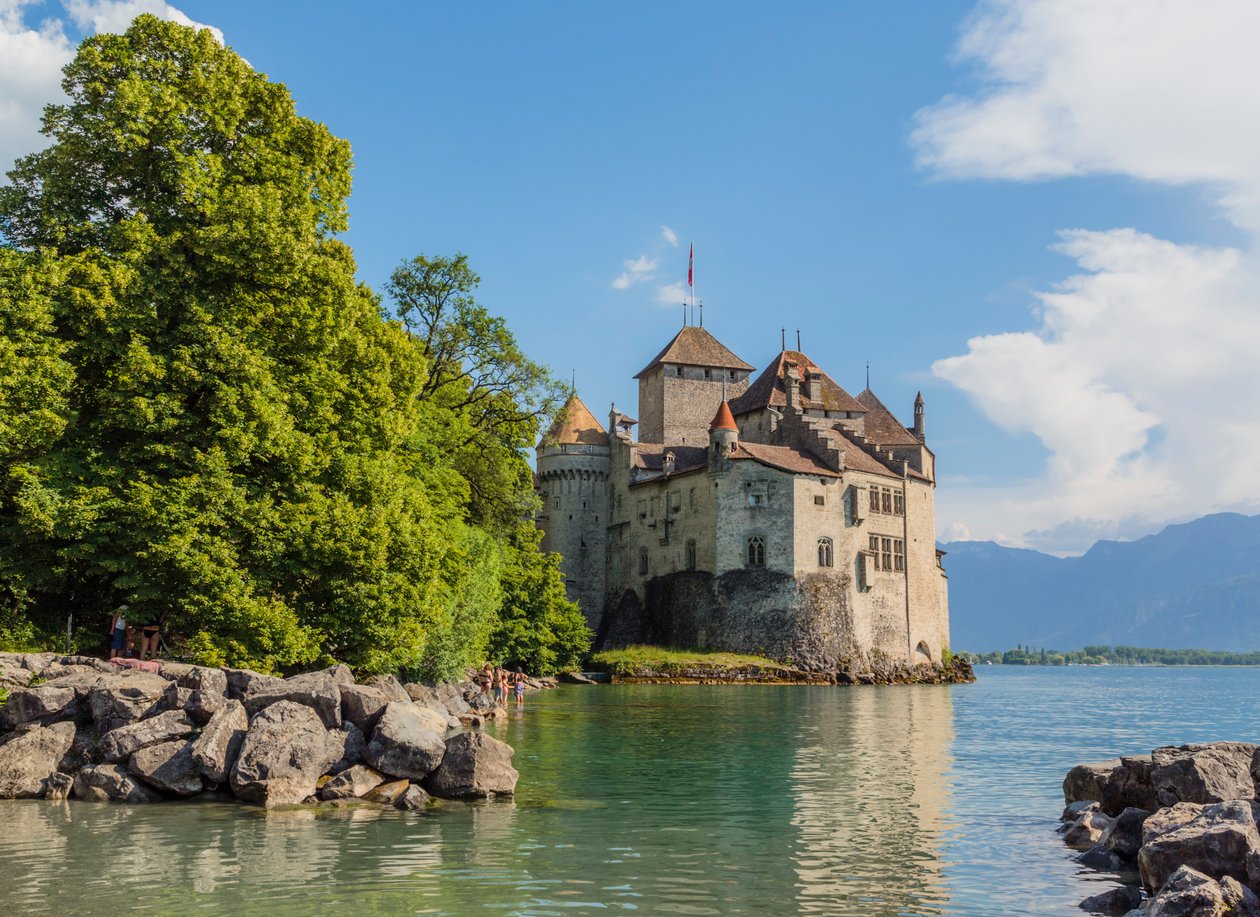 Veytaux, Schweiz. Schloss Chillon. von Unbekannt Unbekannt