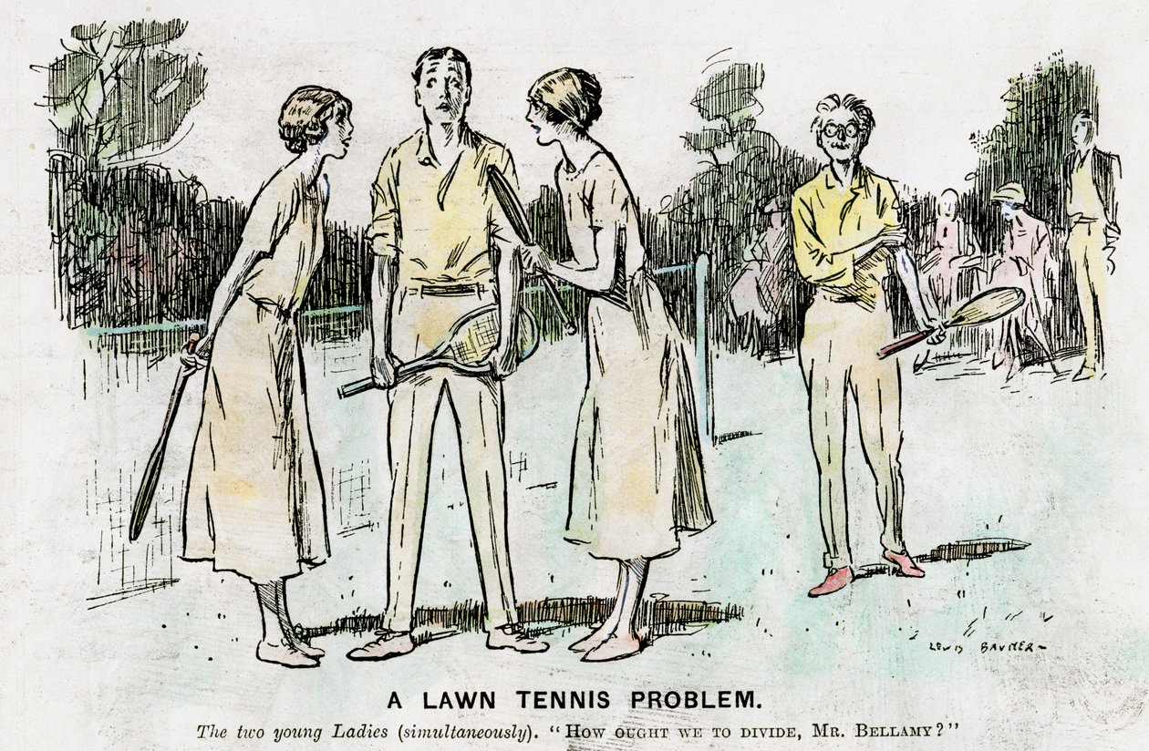 Ein Tennisproblem, 1923 von Unbekannt