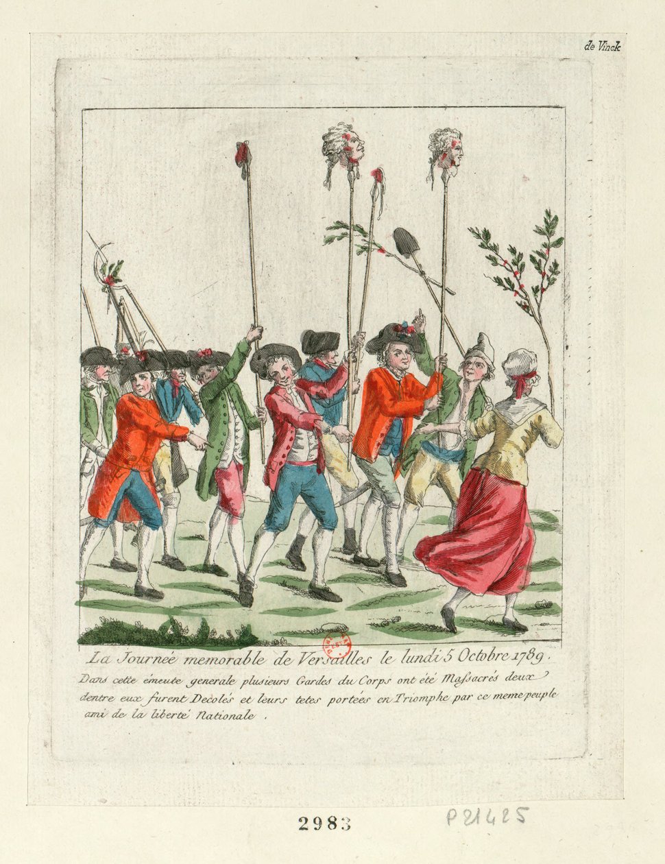 Ein denkwürdiger Tag in Versailles, 1789 von Unbekannt