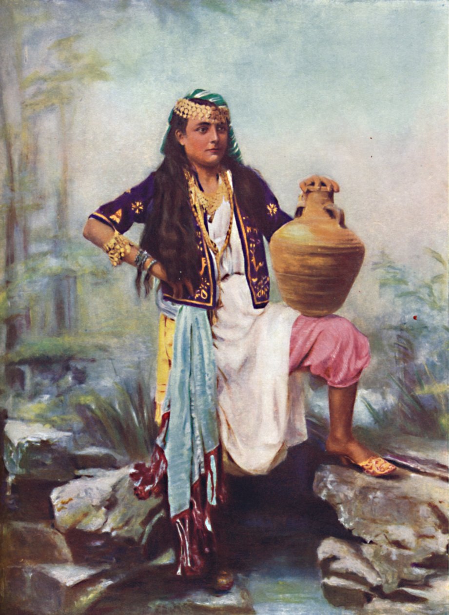 Ein syrisches Mädchen an einer Quelle, 1902 von Unbekannt