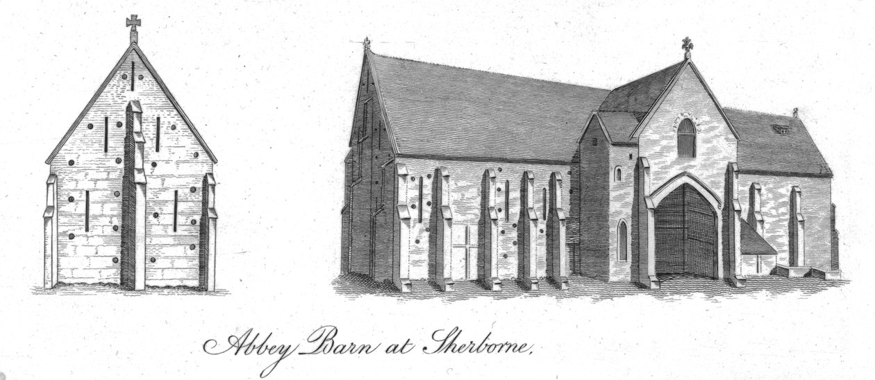 Abteischeune in Sherborne von Unbekannt